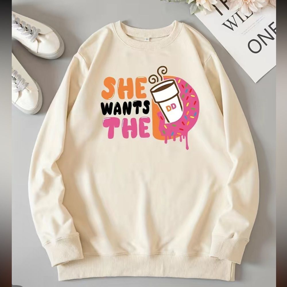 NEW Dunkin Donuts Crewneck Sweatshirt Medium or X-Large NWT